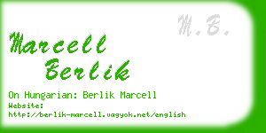marcell berlik business card
